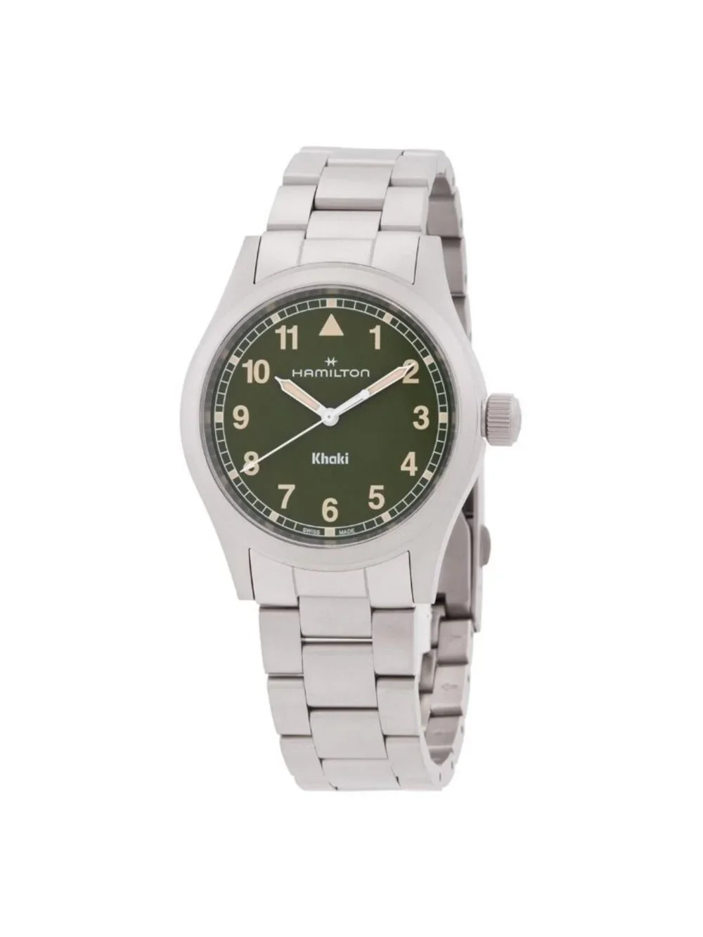 NWT Hamilton Khaki Field Quartz Green Dial Watch
